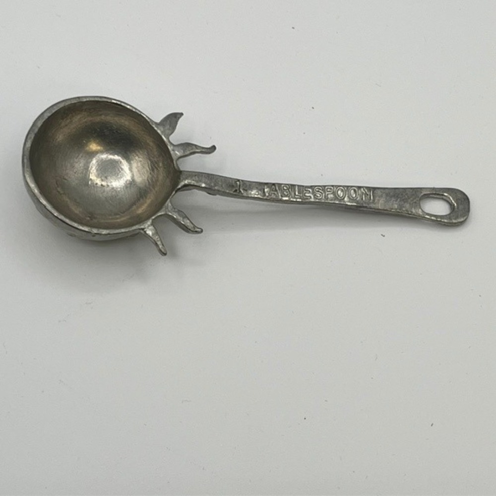 Crosby & Taylor Pewter Sun Face Measuring Spoon 1 Tablespoon Whimsical Celestial